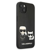 Karl Lagerfeld PU bőr Karl & Choupette dombornyomott - iPhone 13 Mini tok (fekete)