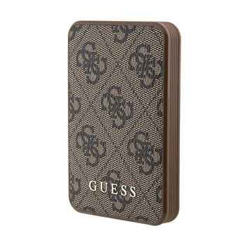 Guess 4G Leather Metal Logo - Power Bank 5000 mAh 15W (braun)