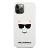 Karl Lagerfeld Choupette Head Silicone - pouzdro pro iPhone 12 / iPhone 12 Pro (bílé)