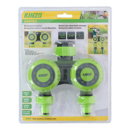 Kinzo - Timer control, irrigation programmer, dual, 0-120 min