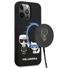 Karl Lagerfeld Slilicone Karl & Choupette Magsafe - iPhone 13 Pro Case (noir)