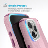 Speck Presidio2 Grip ClickLock & MagSafe - iPhone 16 Pro Max Case (Wednesday Pink / Boysenberry Purple / White)
