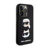 Karl Lagerfeld Silicone Karl & Choupette Heads - iPhone 15 Pro Case (Black)