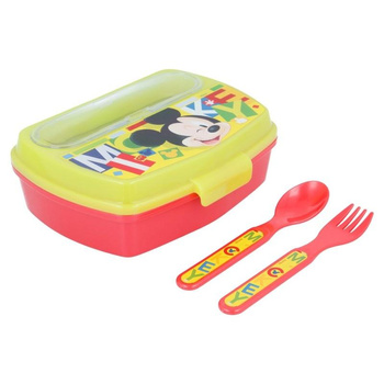 Mickey Mouse - krabička na oběd se sadou příborů