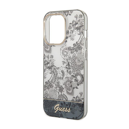 Guess Porcelain Collection - Tasche für iPhone 14 Pro Max (Grau)