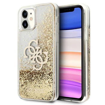 Guess Liquid Glitter 4G Big Logo - iPhone 11 Case (Gold)