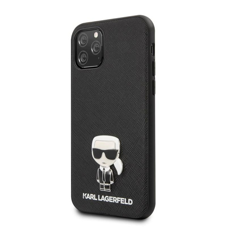 Karl Lagerfeld Saffiano tűs Ikonik - iPhone 11 Pro tok (fekete)