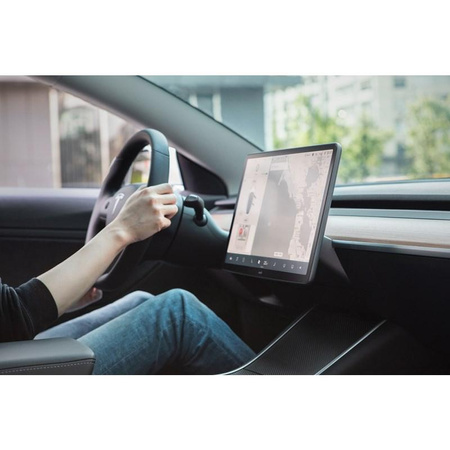 Moshi iVisor AG - Matte protective film for Tesla Model 3/Y center console screen (Black/Clear Matte)