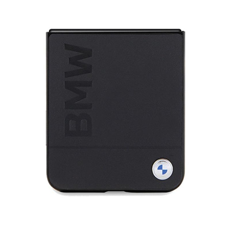 BMW Leather Hot Stamp - Samsung Galaxy Z Flip 5 Tasche (Schwarz)+O6