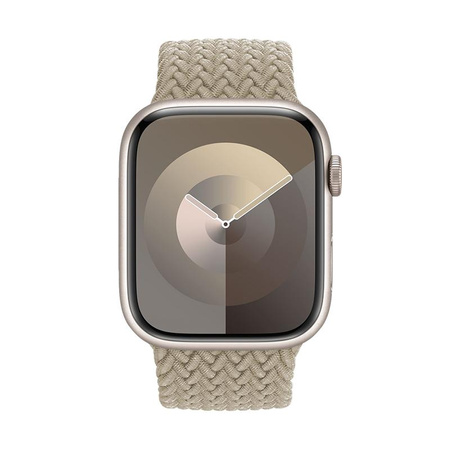 Crong Wave Band - Pletený řemínek pro Apple Watch 38/40/41/42 mm (kamenná béžová)