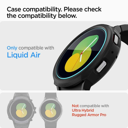 Spigen GLAS.TR EZ FIT - Szkło hartowane do Samsung Galaxy Watch 4 / 5 44 mm (2 szt)
