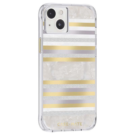 Case-Mate Pearl Stripes MagSafe - iPhone 14 Plus case decorated with mother-of-pearl (Pearl Stripes)