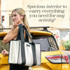 Case-Mate Large Travel Tote Bag - Waterproof shoulder bag with phone case (Silver Chrome)