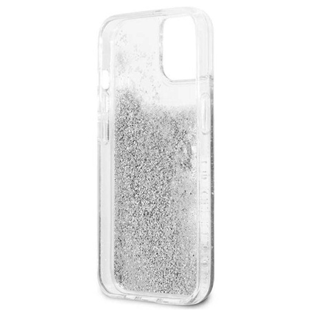 Guess Liquid Glitter 4G Big Logo - Case for iPhone 13 mini (Silver)