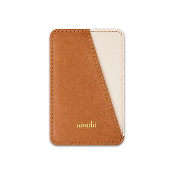 Moshi Slim Wallet - Magnetische Brieftasche (SnapTo™ System) (Karamellbraun)