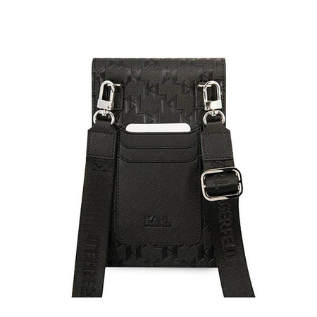 Karl Lagerfeld Monogram Plate Wallet Phone Bag - Tasche für Smartphone und Zubehör (Schwarz)