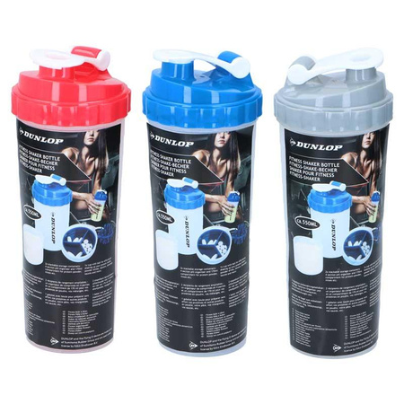 Dunlop - Sportovní láhev Shaker s praktickým uzávěrem 550 ml (šedá)