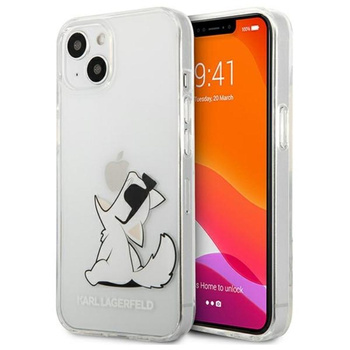 Karl Lagerfeld Choupette Fun - pouzdro pro iPhone 13 (průhledné)