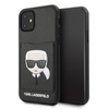 Karl Lagerfeld CardSlot - Étui pour iPhone 11 avec emplacement pour cartes (Noir)