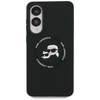Karl Lagerfeld Silicone Double Heads And Circle MagSafe - Case for Samsung Galaxy S25 Edge (black)