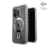 Speck Presidio Lux Grip ClickLock & Magsafe - iPhone 15 Pro tok (átlátszó / krómozott kivitel / derűs ezüst)