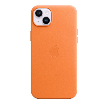 Apple Ledertasche - Ledertasche mit MagSafe für iPhone 14 Plus (Orange)