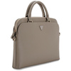 Guess Genarbte Reißverschlusstasche Dreieck Logo - 15" Notebooktasche (braun)