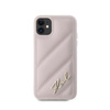 Karl Lagerfeld Diagonal Gesteppte Schrift - iPhone 11 Tasche (rosa)