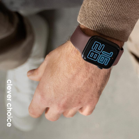 BRĄZOWY PASEK SILIKONOWY DO APPLE WATCH SE 11 10 9 8 7 | 38 40 41 42 CRONG