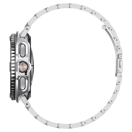 Spigen Bezel Tune Pro Pilot - Case / Protective Ring for Samsung Galaxy Watch 8 Classic 46 mm (Silver)