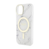 Guess Marble MagSafe - Case for iPhone 14 Plus (White)