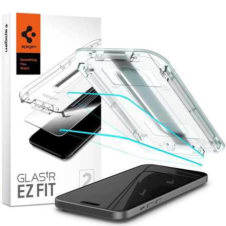 Spigen GLAS.TR EZ FIT 2-Pack - Verre trempé pour iPhone 15 / iPhone 16 2 pcs