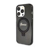 Guess Ring Stand Script Glitter MagSafe - iPhone 15 Pro tok (fekete)