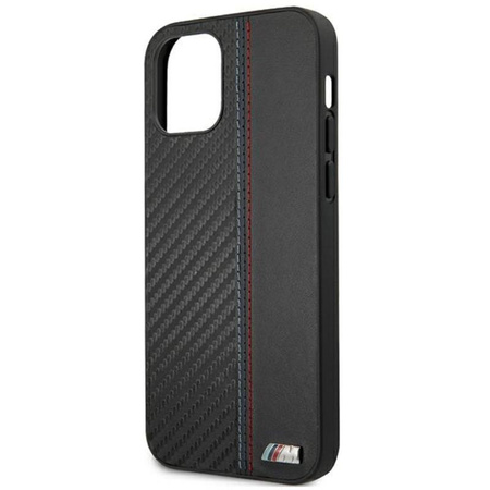 BMW Carbon Tricolor - Etui iPhone 12 Pro Max (czarny)