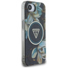 Guess IML Metal Glitter Flowers Triangle MagSafe - Case for iPhone 16e (black)