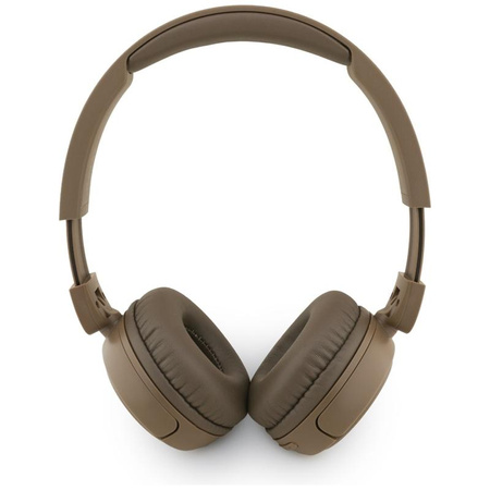 Guess Metal Logo Script - bezdrátová sluchátka do uší Bluetooth V5.3 (hnědá)