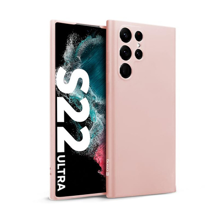 Crong Color Cover - Samsung Galaxy S22 Ultra tok (rózsaszín)