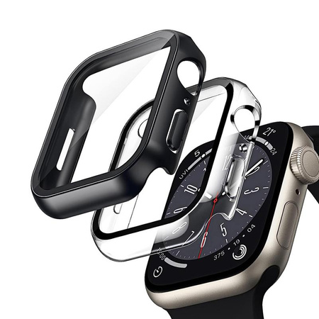 Crong Hybrid Watch Case - Boîtier avec verre pour Apple Watch 41mm (transparent)