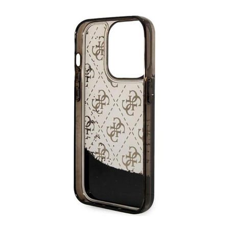 Guess Liquid Glitter Transculent 4G - iPhone 14 Pro tok (fekete)