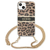 Guess Leopard Gold Stripe Crossbody - iPhone 13 Tasche