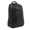 PURO Byday Classic - Sac à dos en cuir écologique avec port USB externe pour ordinateur portable 15,6" / tablette (noir)
