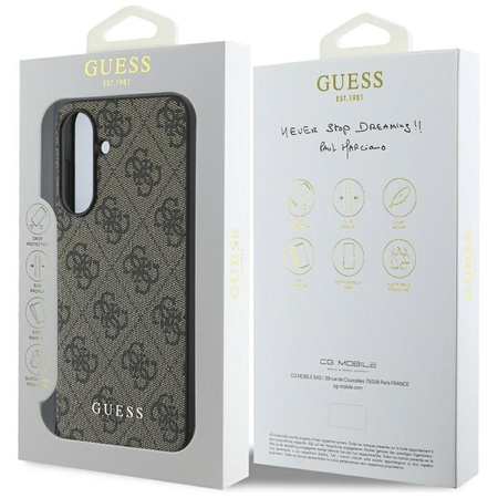 Guess 4G Charms Collection - Case for Samsung Galaxy A56 5G (brown)