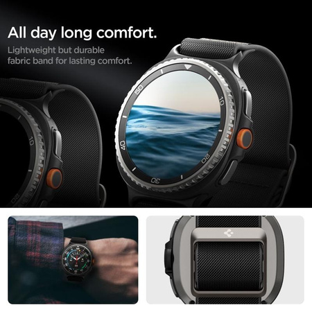 Spigen Fit Lite - Strap for Samsung Galaxy Watch 8 / 8 Classic 40 / 44 / 46 mm (Black)
