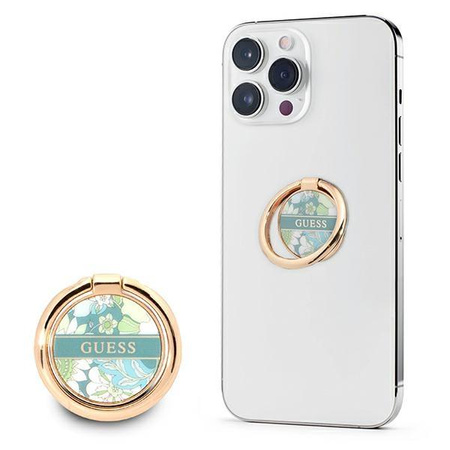 Guess Ring Stand Flower - Support magnétique pour téléphone (Vert)