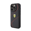 Ferrari Twist fém logó - iPhone 15 Pro tok (fekete)