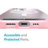 Speck Presidio Perfect-Clear ütésgeometriával + MagSafe - iPhone 13 Pro Max tok MICROBAN bevonattal (átlátszó/rózsaszín rózsaszín)