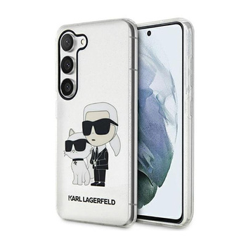 Karl Lagerfeld IML Glitter NFT Karl & Choupette - Etui Samsung Galaxy S23+ (przezroczysty)