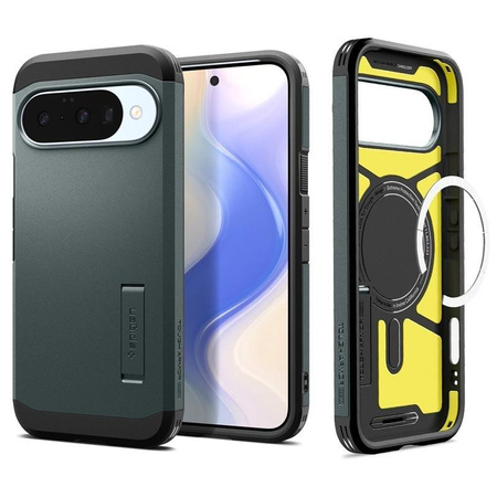 ETUI DO GOOGLE PIXEL 10 | 10 PRO do MAGSAFE SPIGEN ARMOR ORYGINALNE ZIELONE