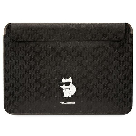Karl Lagerfeld NFT Saffiano Monogram Ikonik Choupette Sleeve - 14" pouzdro na notebook (černé)
