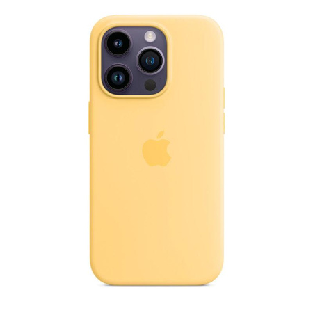 Apple Silikonhülle - Silikonhülle mit MagSafe für iPhone 14 Pro (blassgelb)